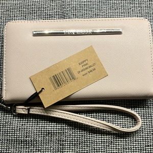 Steve Madden BZippy pink zip around wallet NWT